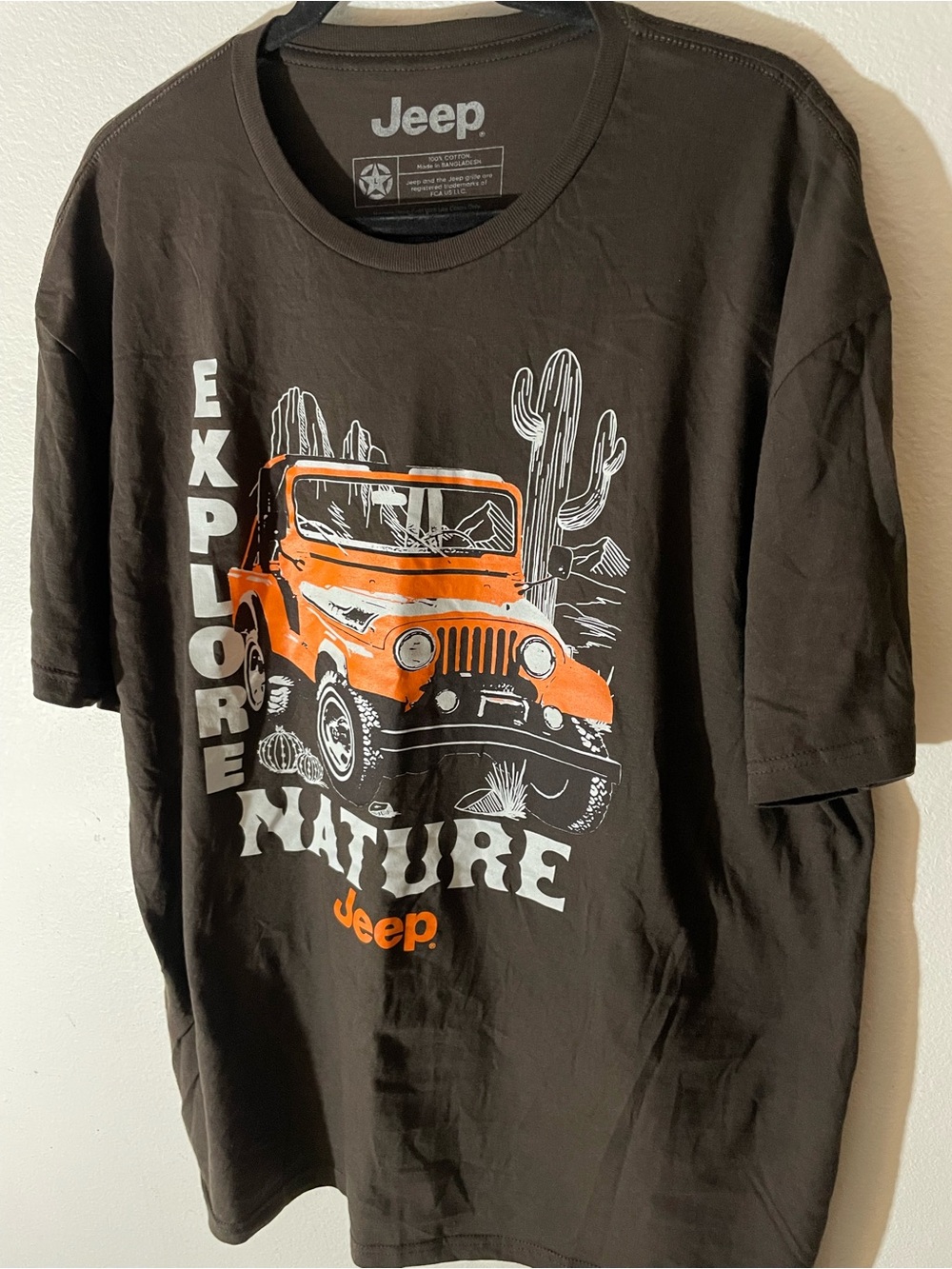 Jeep Black Tee with Orange Jeep Illustration